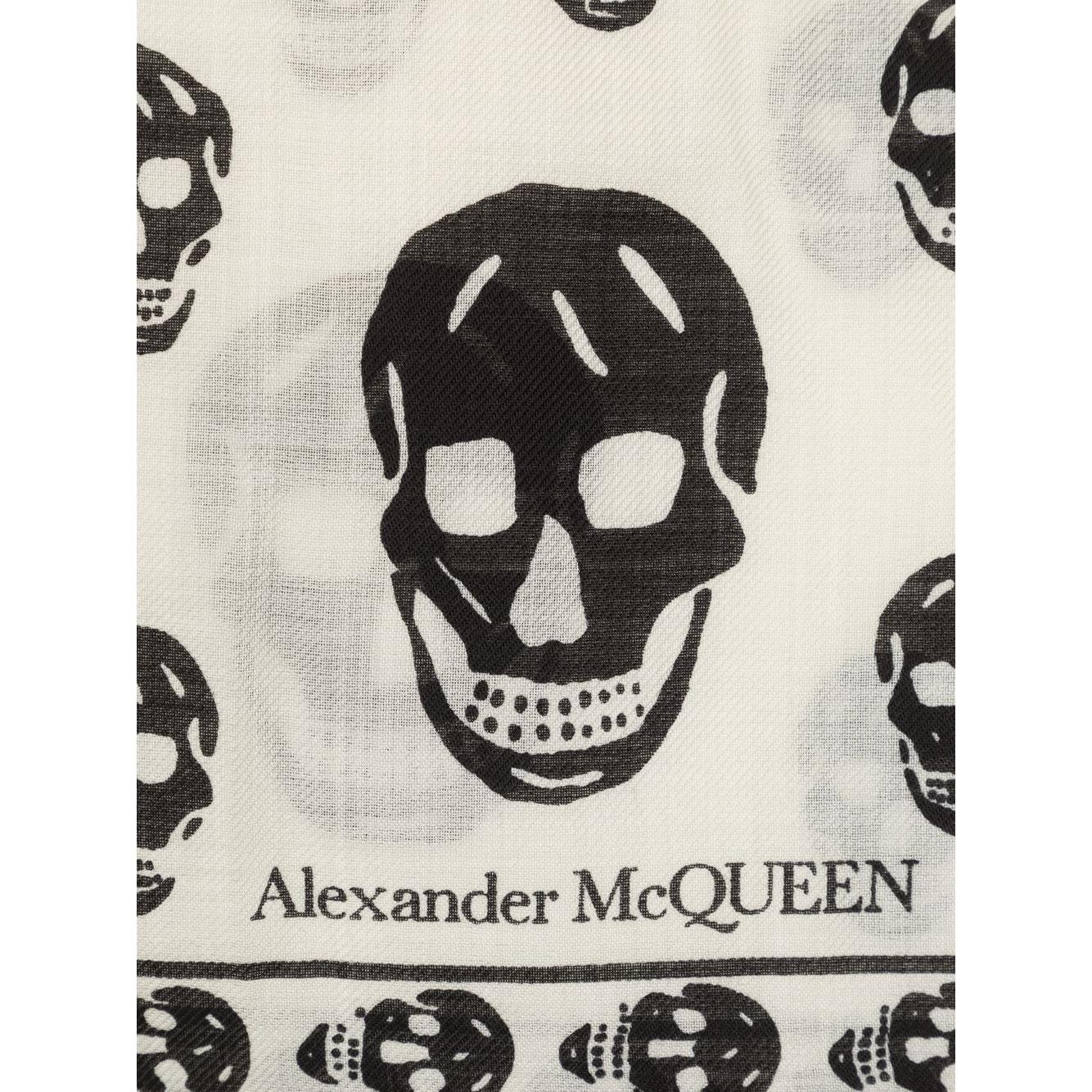 Alexander McQueen Scarfs White Scarves Hats & Gloves Alexander Mcqueen Dark Slate Gray