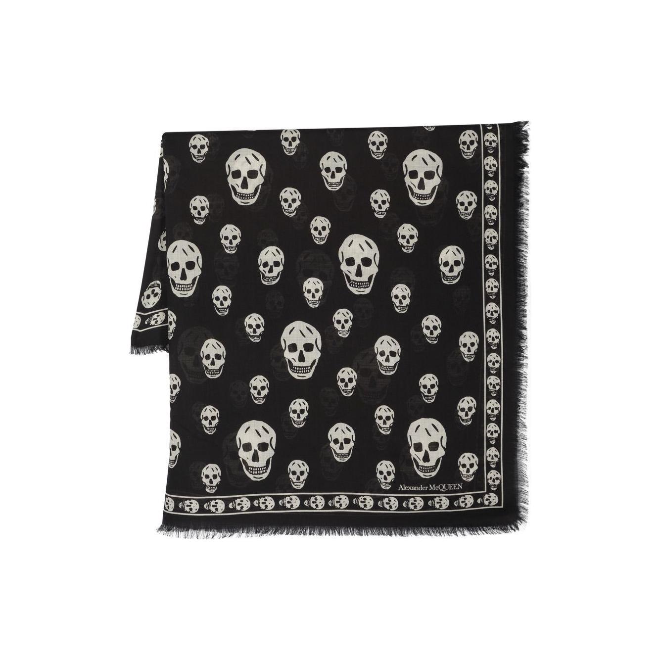 Alexander McQueen Scarfs Black Scarves Hats & Gloves Alexander Mcqueen Gray