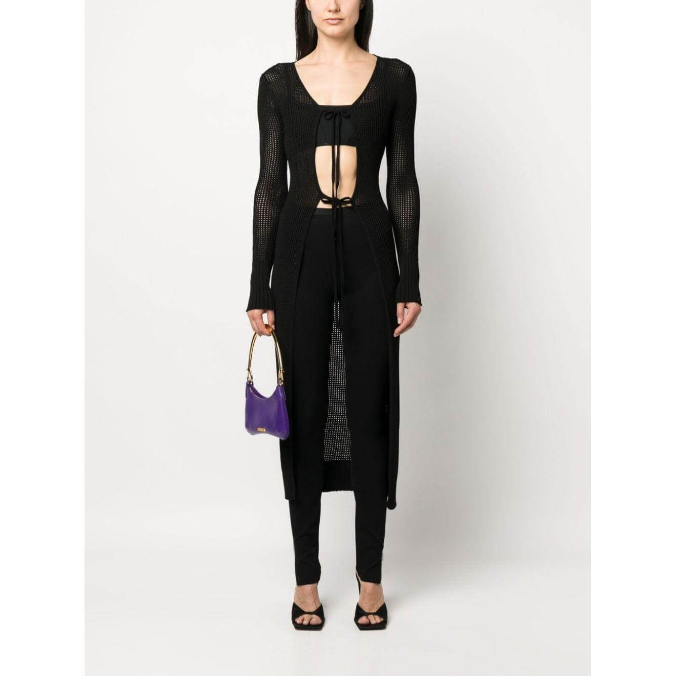 Andrea Adamo Sweaters Black Topwear Andrea Adamo Antique White