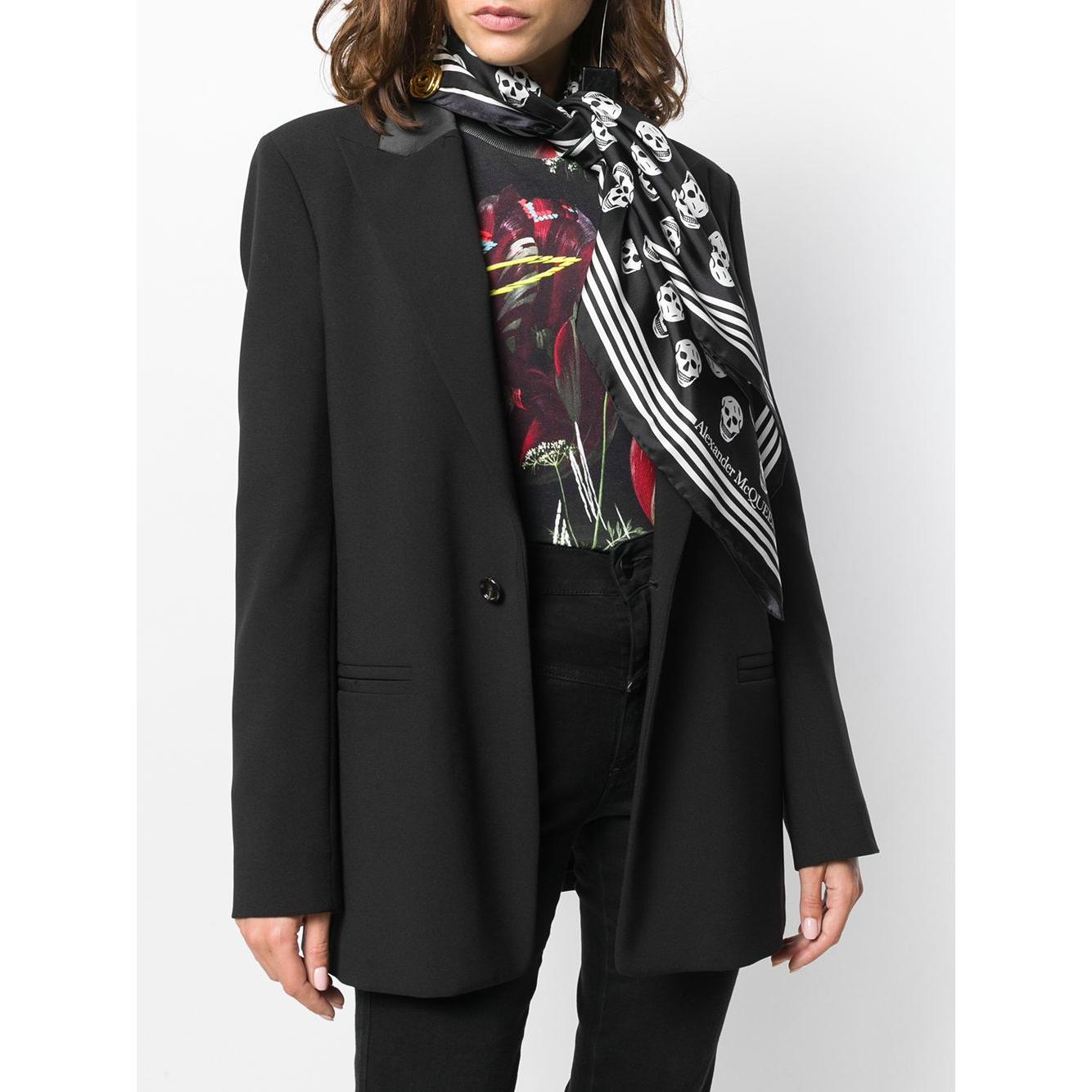 Alexander McQueen Scarfs Black Scarves Hats & Gloves Alexander Mcqueen Dark Slate Gray