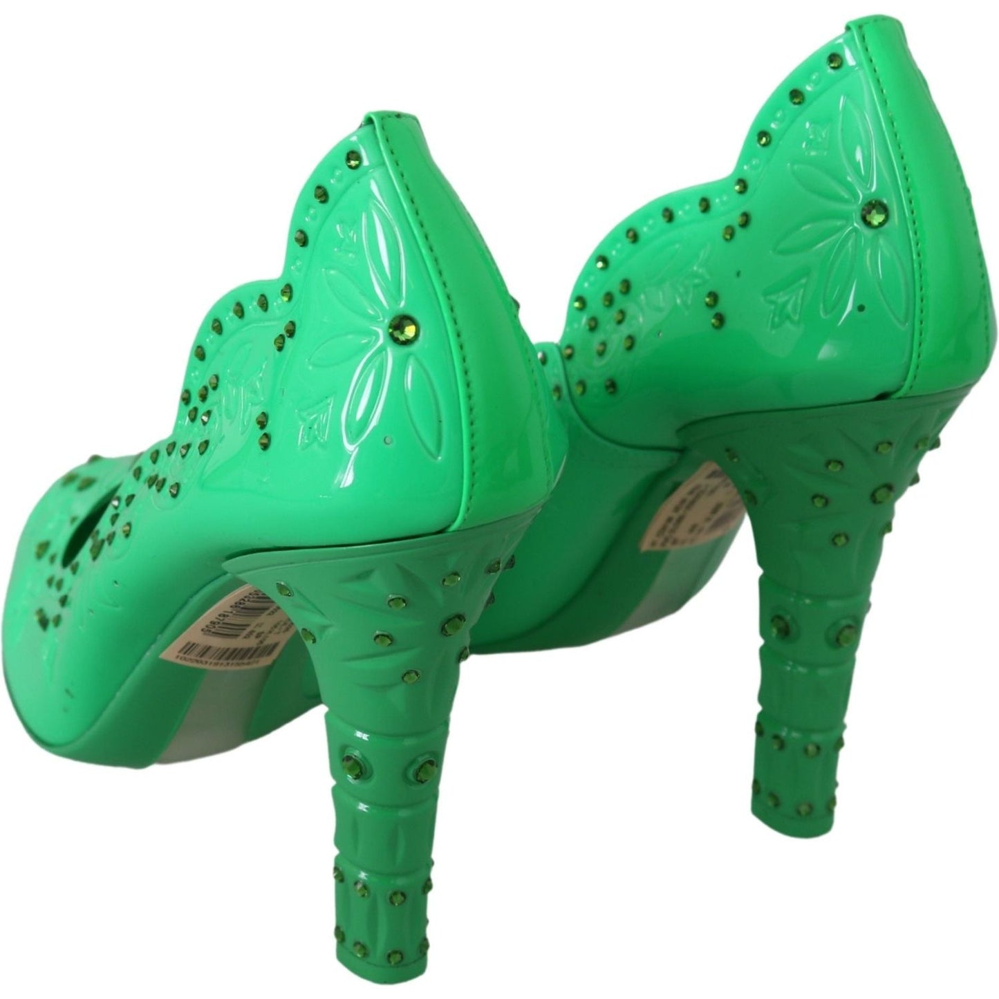 Dolce & Gabbana Enchanting Crystal Cinderella Pumps Dolce & Gabbana Sea Green
