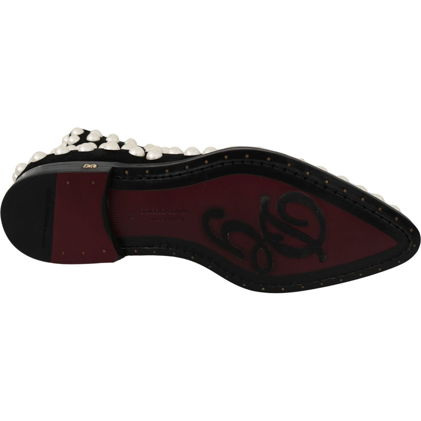 Dolce & Gabbana Chic Black Suede Ankle Boots with Pearls Dolce & Gabbana Black