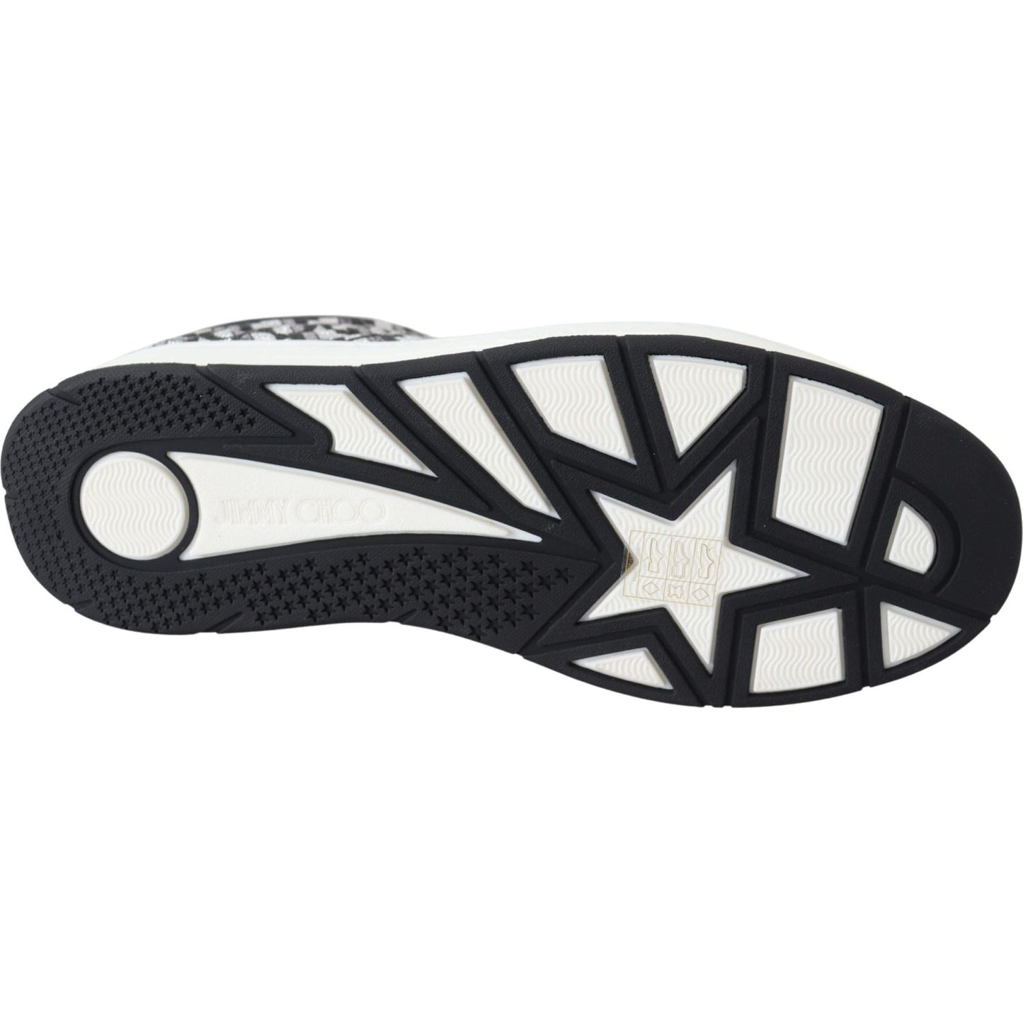 Jimmy Choo Glittering Slip-On Sneakers - Silver and Black Jimmy Choo Dark Slate Gray