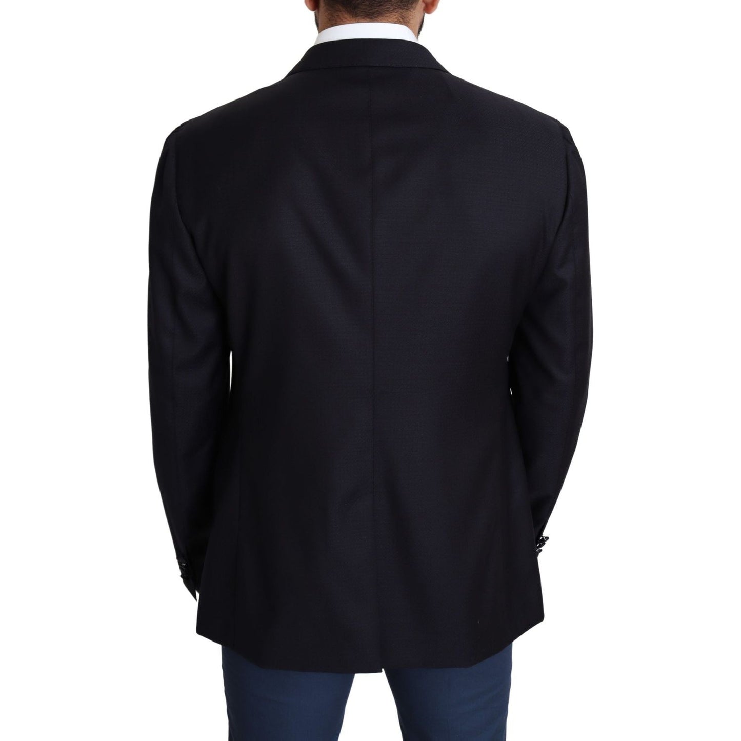 Dolce & Gabbana Elegant Black Virgin Wool Men's Blazer Dolce & Gabbana Black