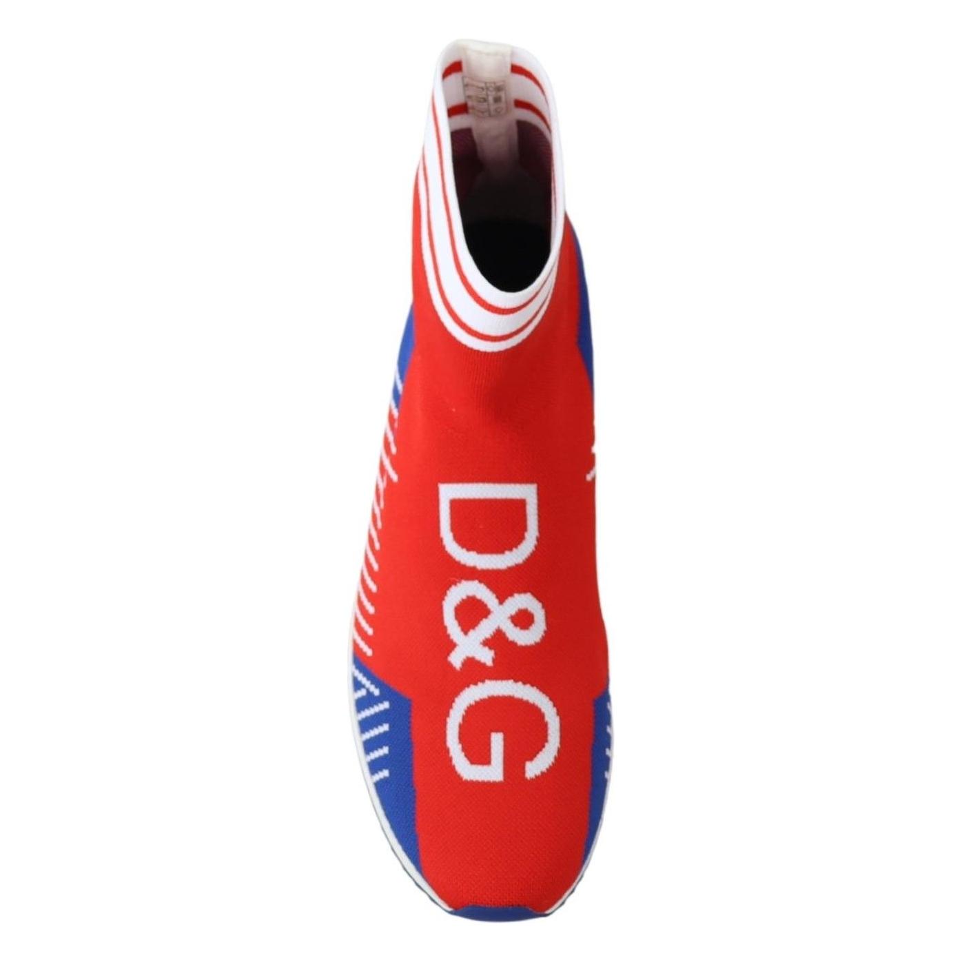 Dolce & Gabbana Chic SORRENTO Casual Socks Sneakers Dolce & Gabbana Firebrick