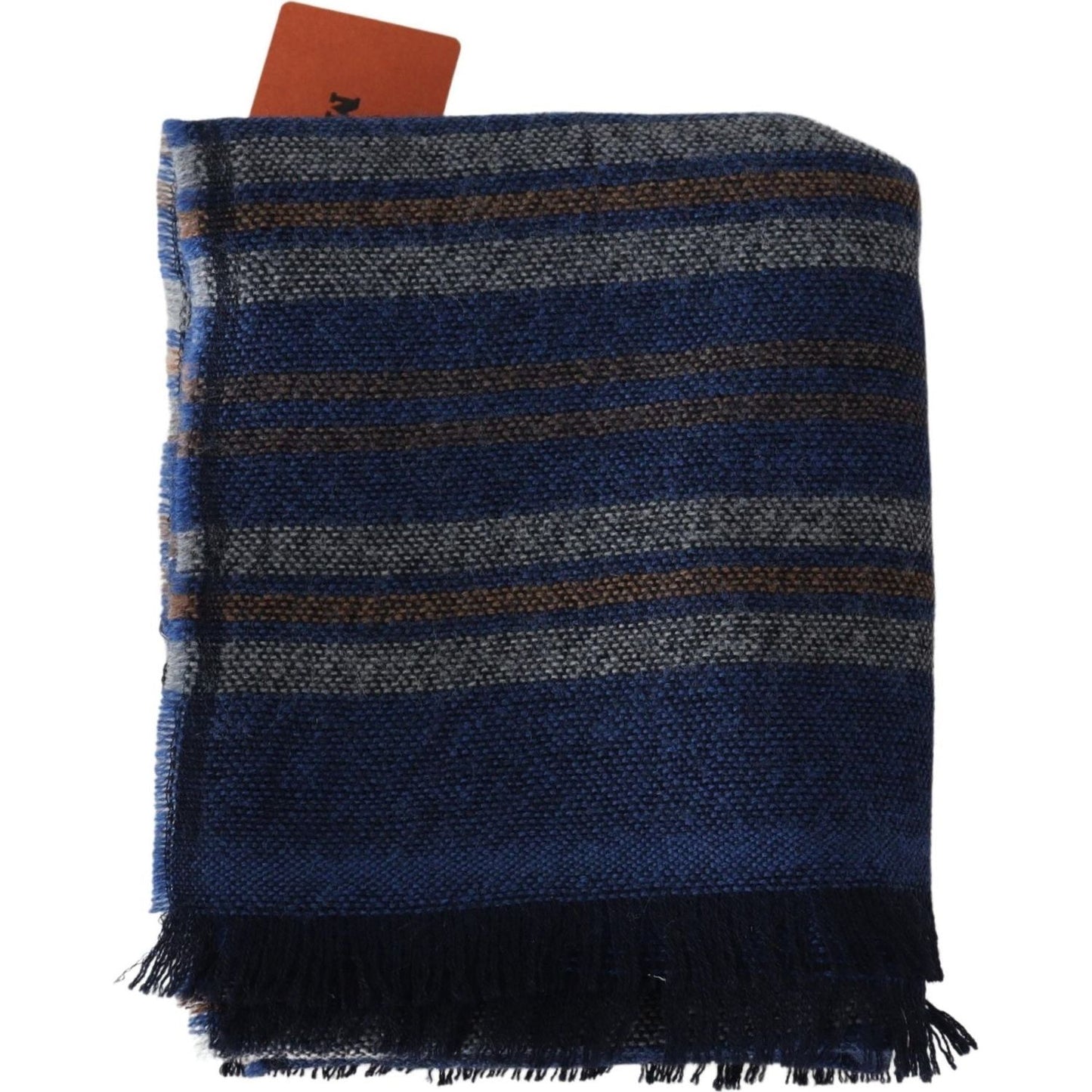 Missoni Chic Multicolor Wool Scarf Unisex Fringed Design Missoni Dark Slate Gray