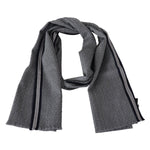 Missoni Gray Stripes Pattern 100% Wool Unisex Neck Wrap Scarf