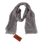 Missoni Gray Plaid Wool Unisex Neck Wrap Scarf