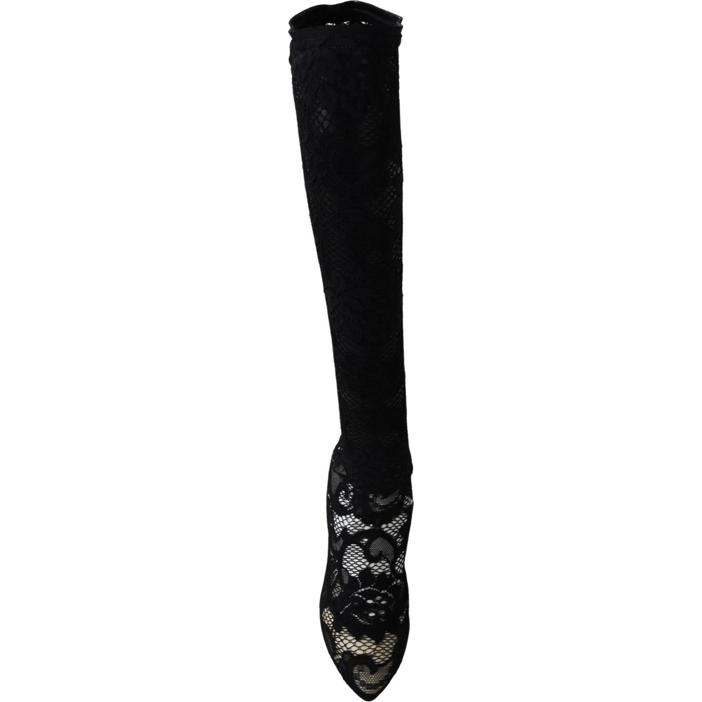 Dolce & Gabbana Elegant Black Stretch Sock Pumps Dolce & Gabbana Black