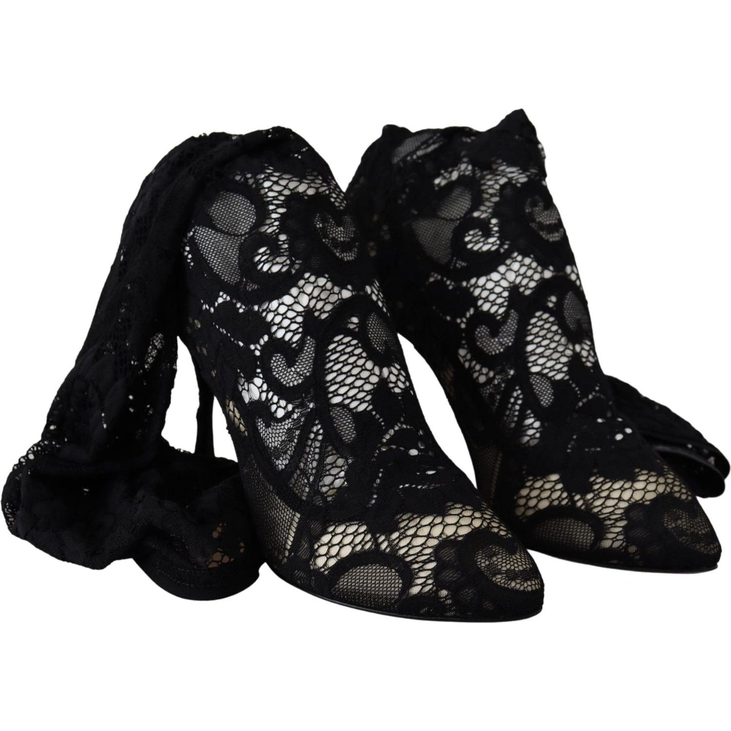 Dolce & Gabbana Elegant Black Stretch Sock Pumps Dolce & Gabbana Black