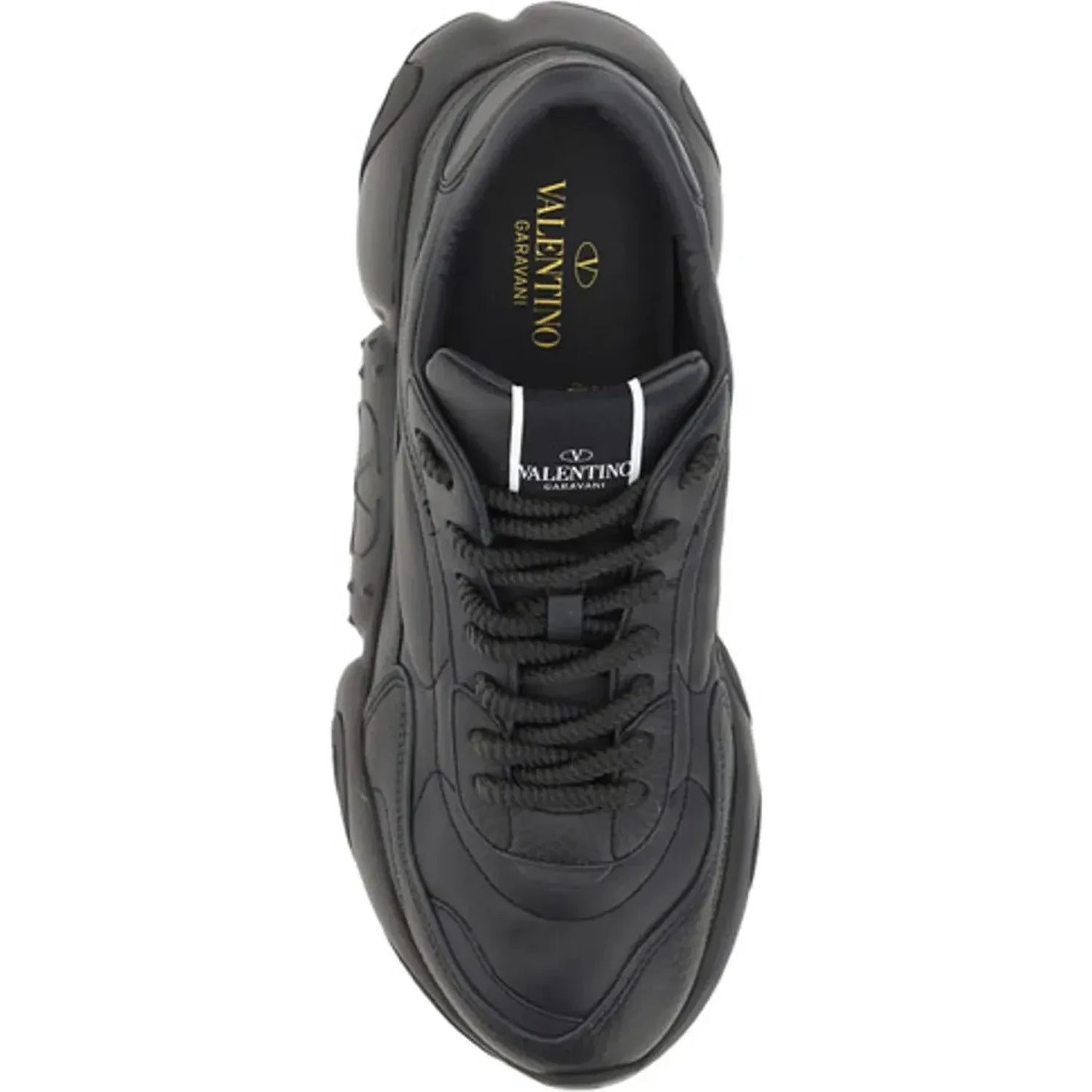 Valentino Black Calf Leather Garavani Sneakers MAN SNEAKERS