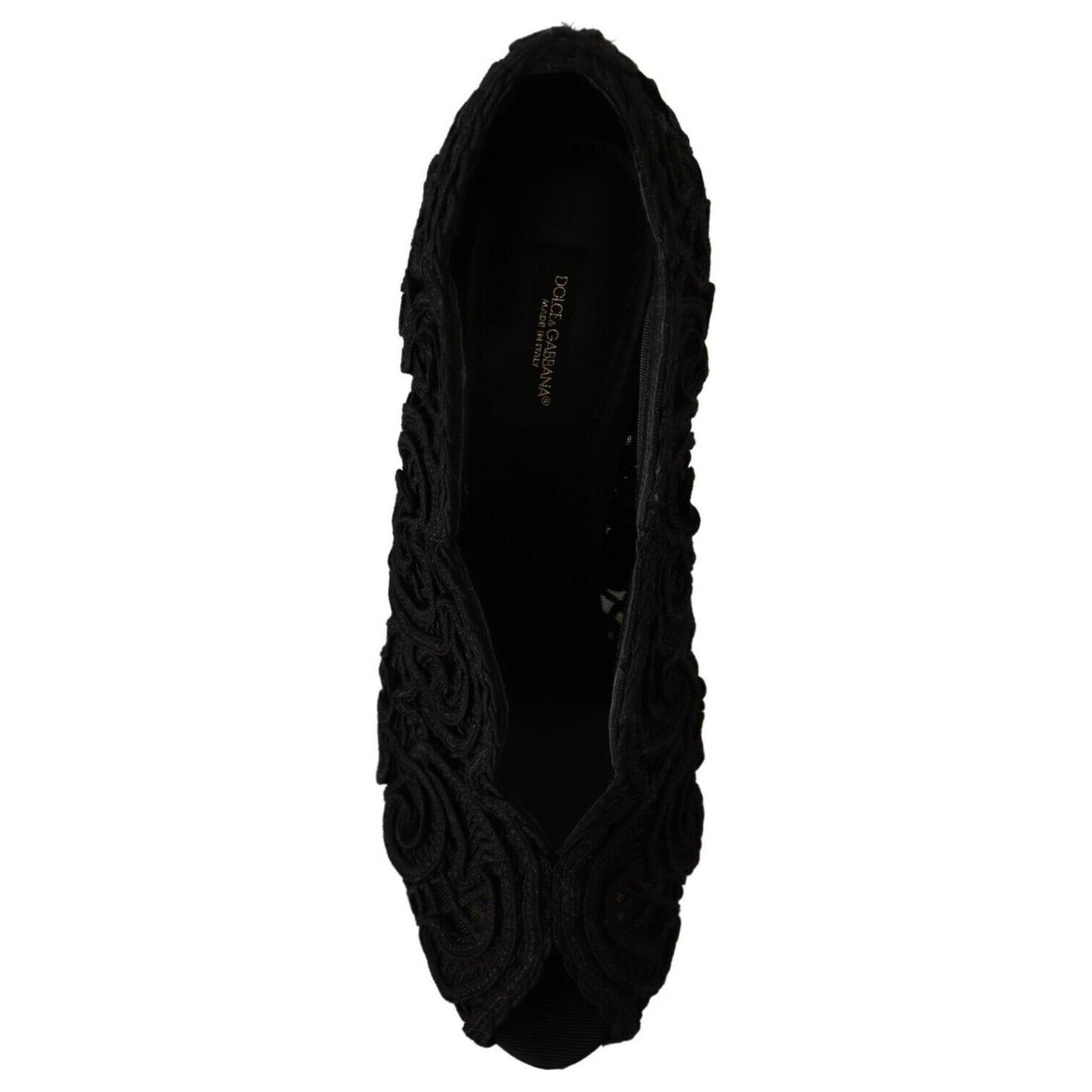 Dolce & Gabbana Elegant Black Lace Stiletto Heels Dolce & Gabbana Black