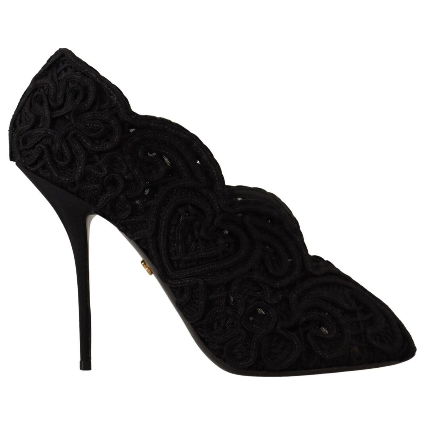 Dolce & Gabbana Elegant Black Lace Stiletto Heels Dolce & Gabbana Black