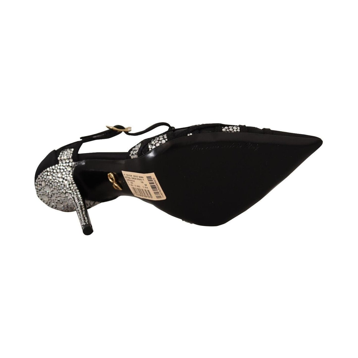 Dolce & Gabbana Elegant Crystal-Embellished Suede Pumps Dolce & Gabbana Gray