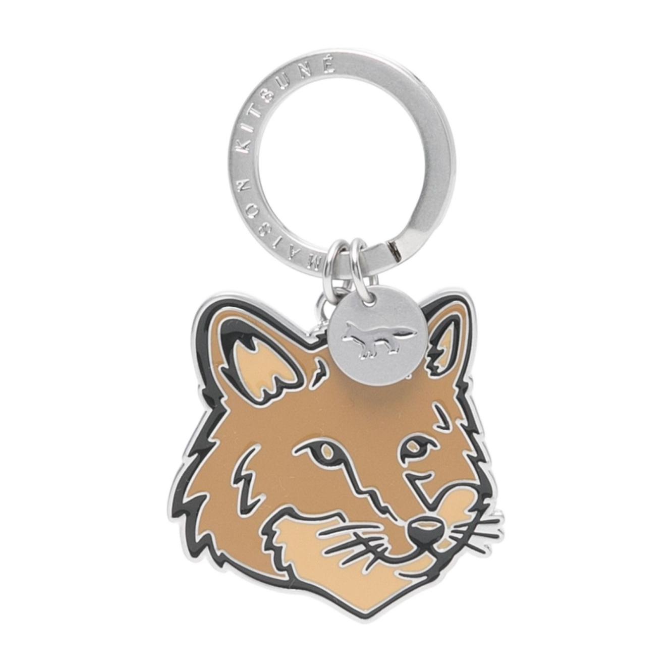MAISON KITSUNE' Keychains Beige Small Leather Goods Maison Kitsune Tan