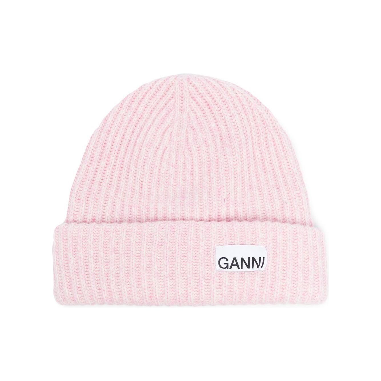 GANNI Hats Lilac Scarves Hats & Gloves Ganni Misty Rose