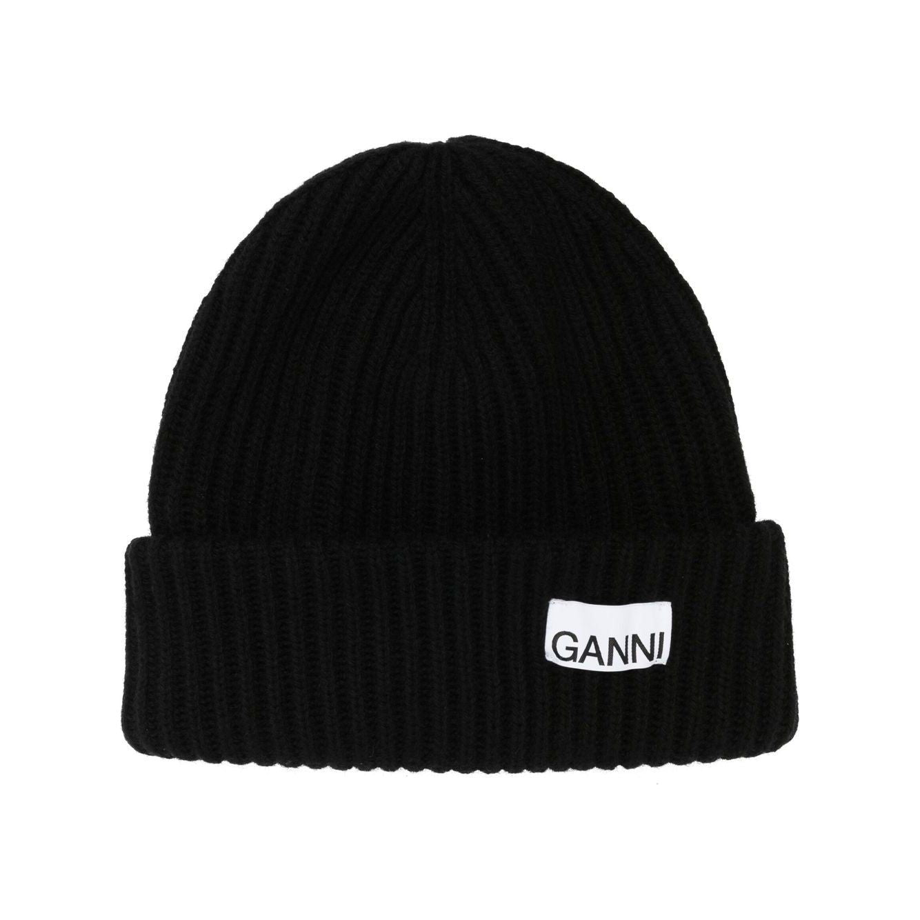 GANNI Hats Black Scarves Hats & Gloves Ganni Black