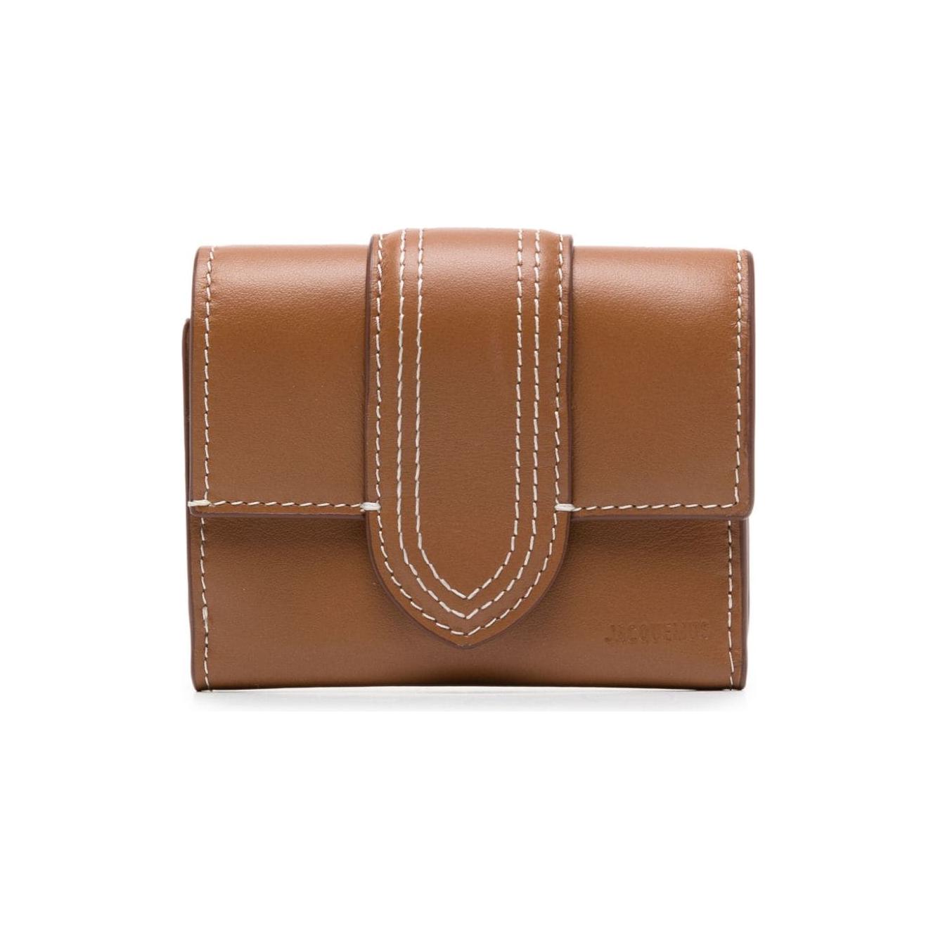 JACQUEMUS Wallets Leather Brown Wallets JACQUEMUS Sienna