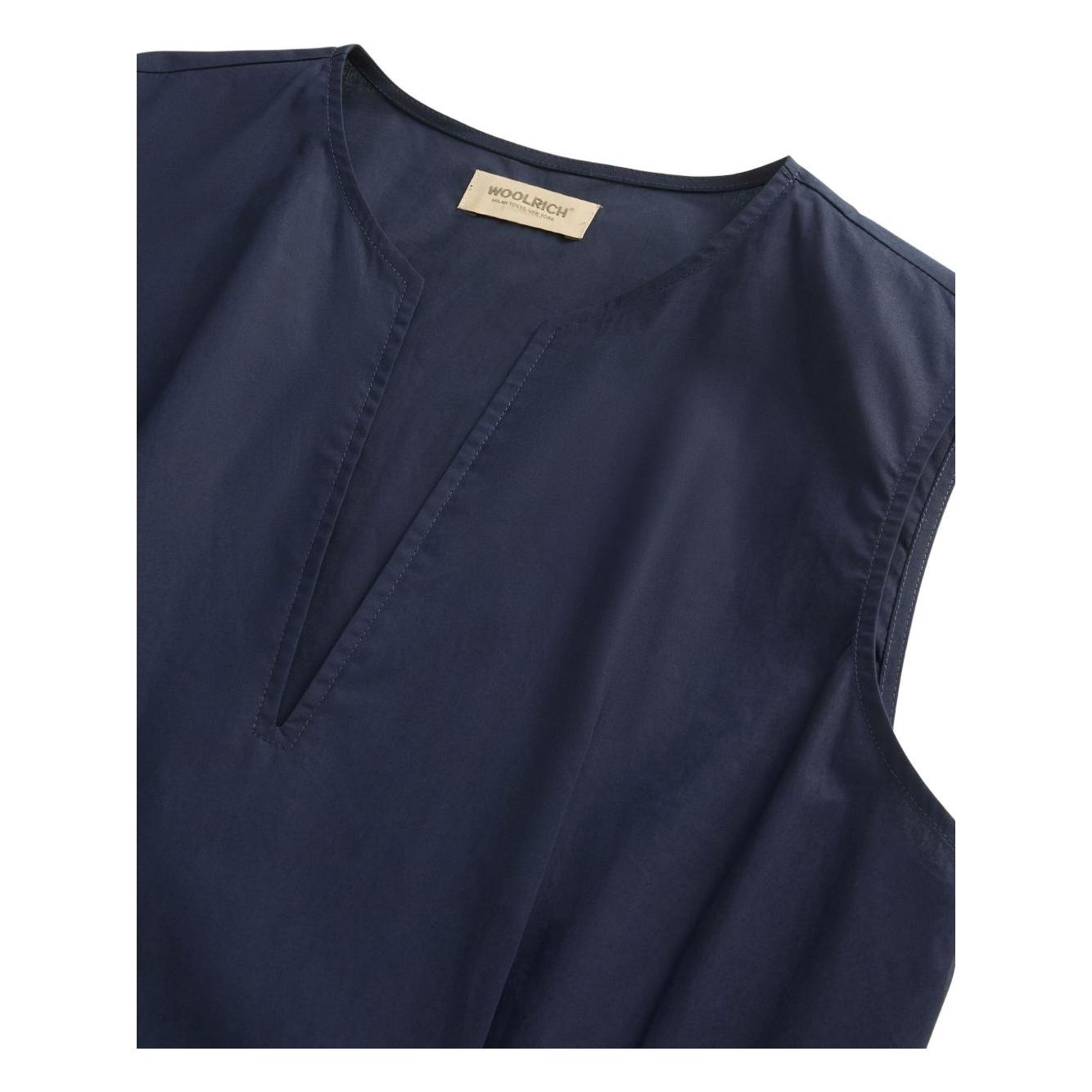 Woolrich Sleeveless dress in pure cotton poplin