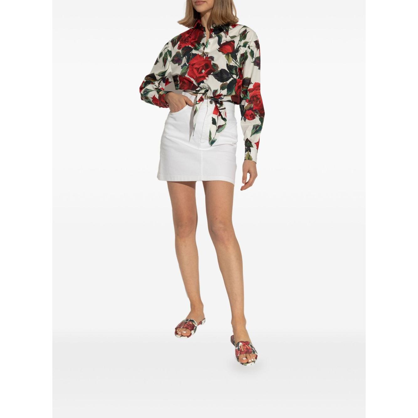 Dolce & Gabbana floral-print slides Sandals Dolce & Gabbana White Smoke