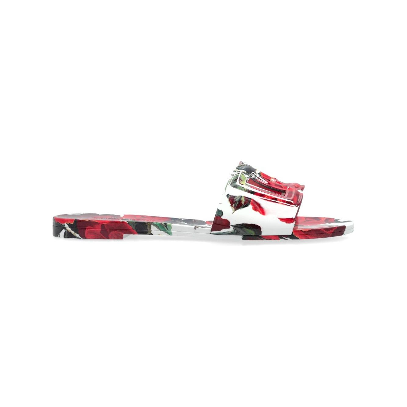 Dolce & Gabbana floral-print slides Sandals Dolce & Gabbana Light Gray
