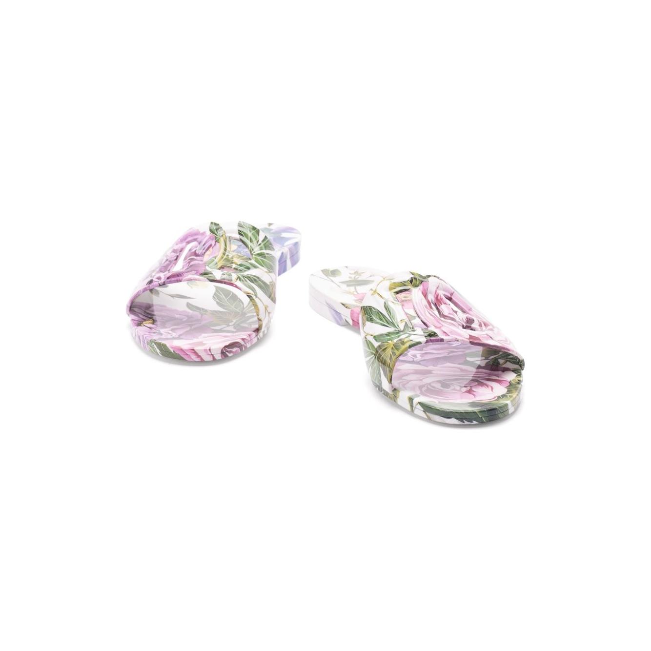 Dolce & Gabbana floral-print slides Sandals Dolce & Gabbana Light Gray