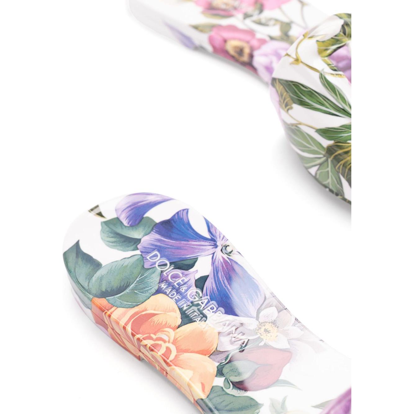 Dolce & Gabbana floral-print slides Sandals Dolce & Gabbana Light Gray
