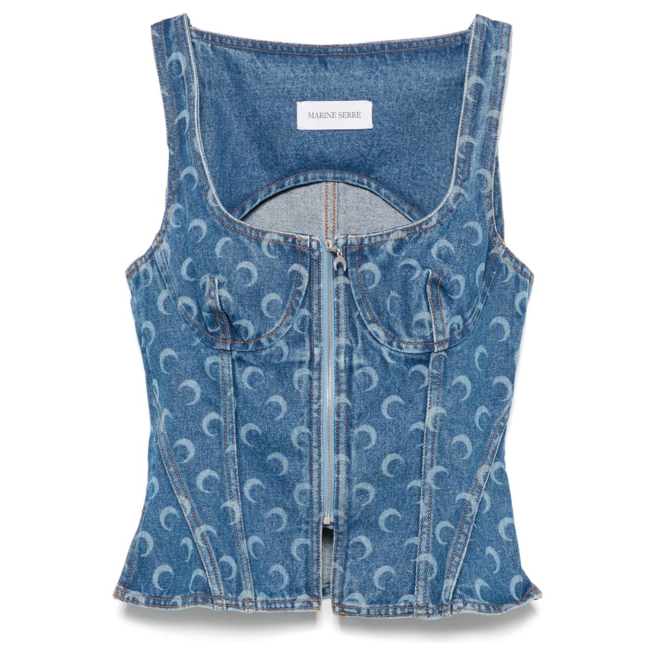 MARINE SERRE Top Clear Blue