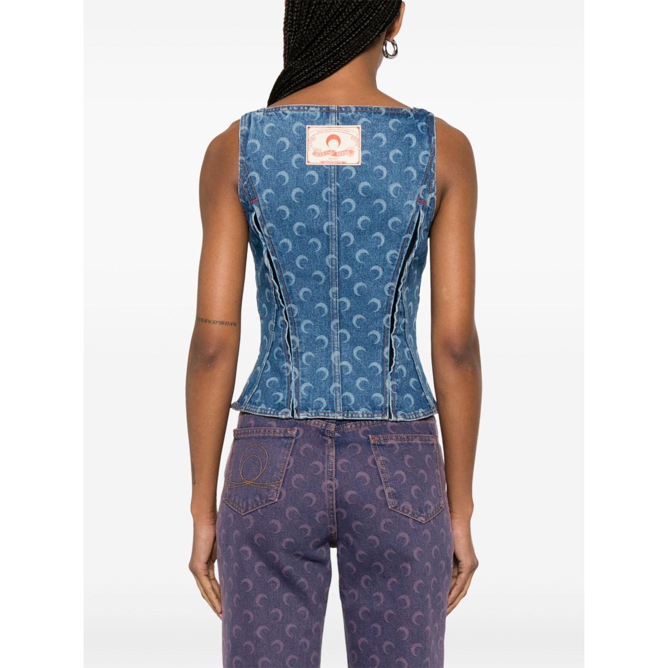MARINE SERRE Top Clear Blue