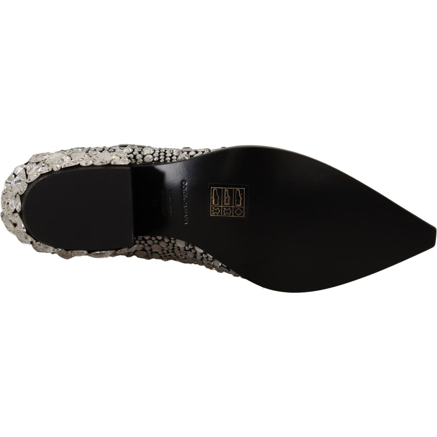 Dolce & Gabbana Crystal-Embellished Black Suede Boots Dolce & Gabbana Black