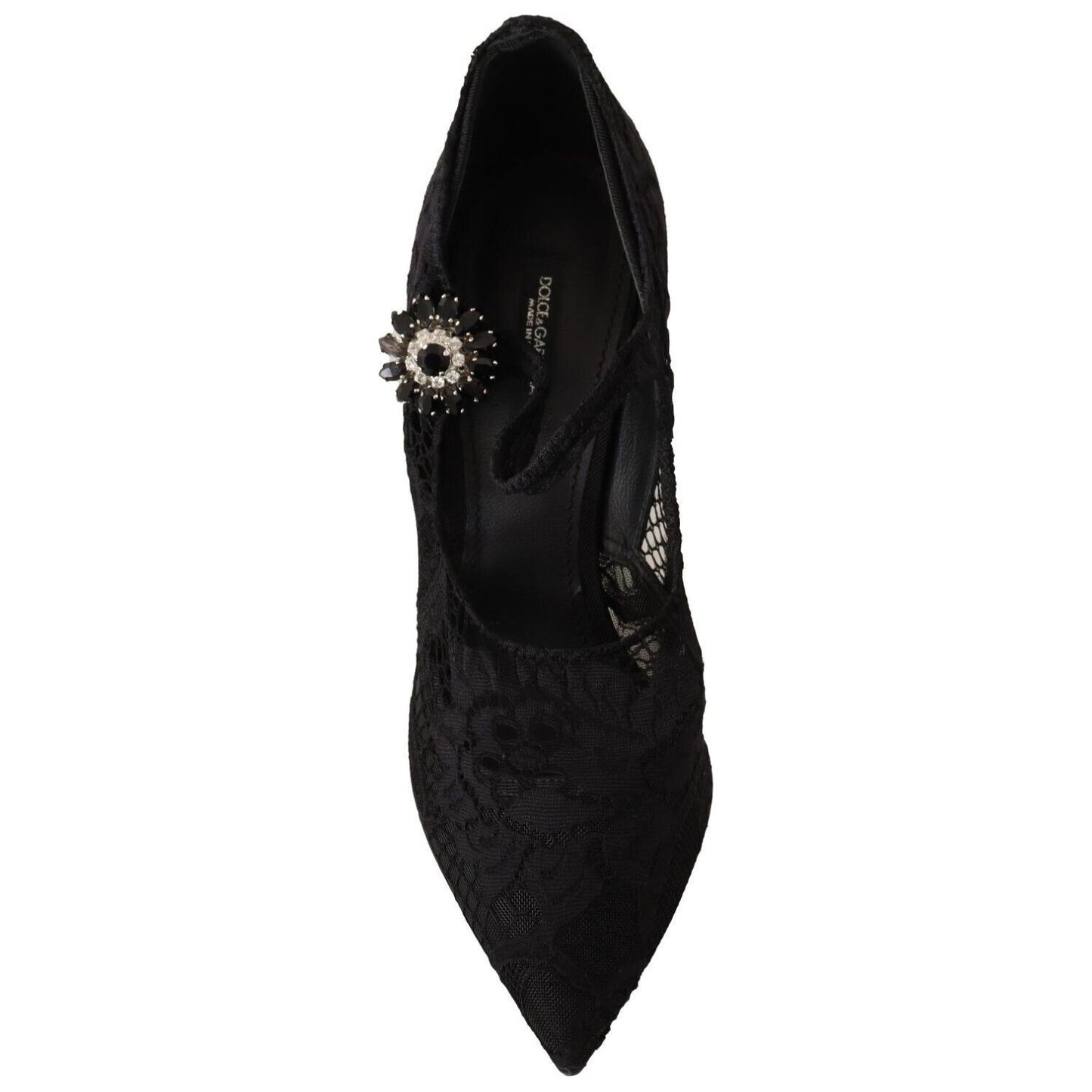 Dolce & Gabbana Elegant Black Lace Stiletto Pumps Dolce & Gabbana Black