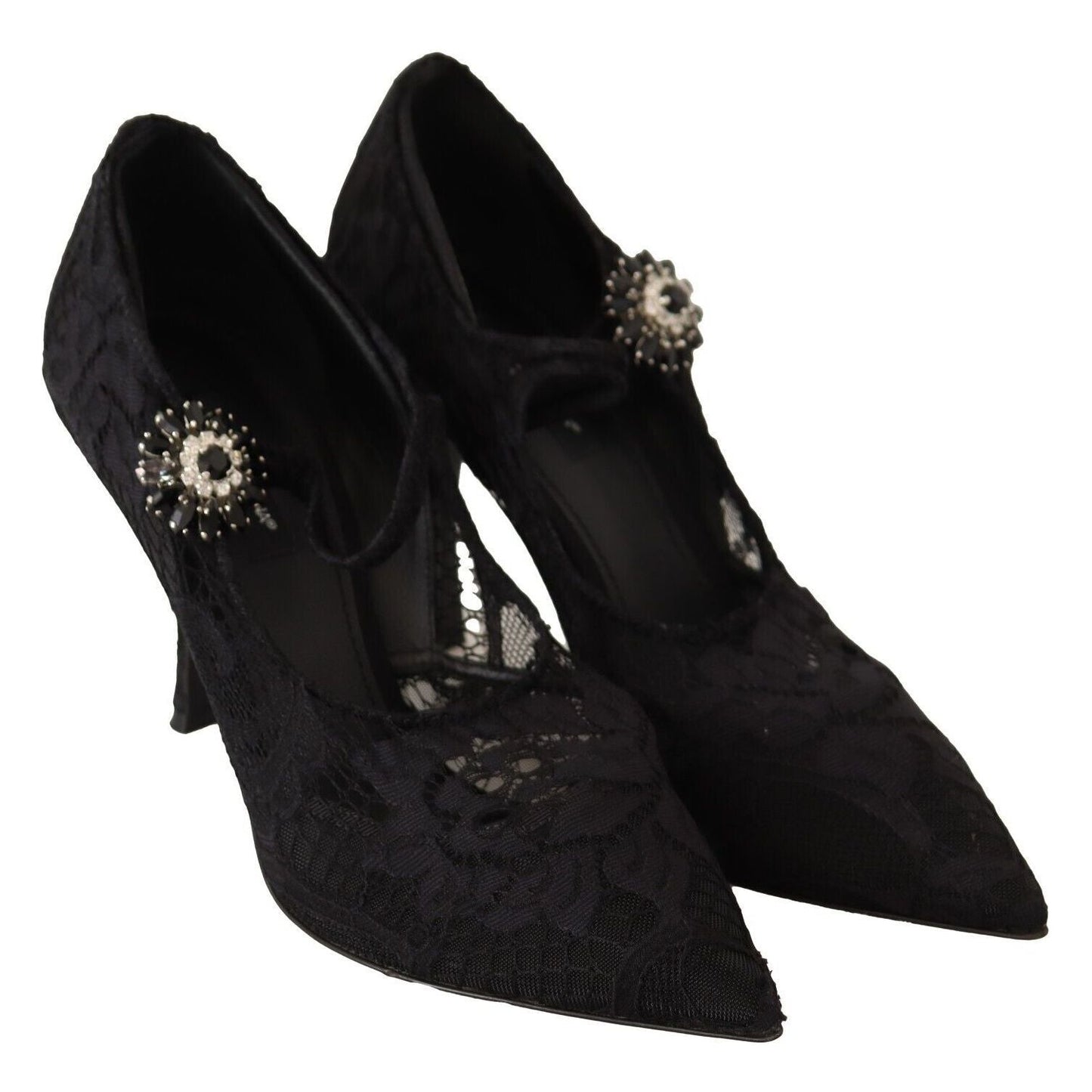 Dolce & Gabbana Elegant Black Lace Stiletto Pumps Dolce & Gabbana Black