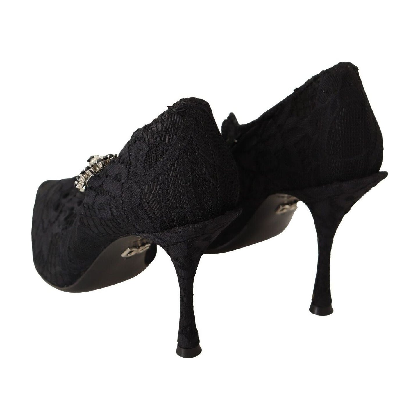 Dolce & Gabbana Elegant Black Lace Stiletto Pumps Dolce & Gabbana Black