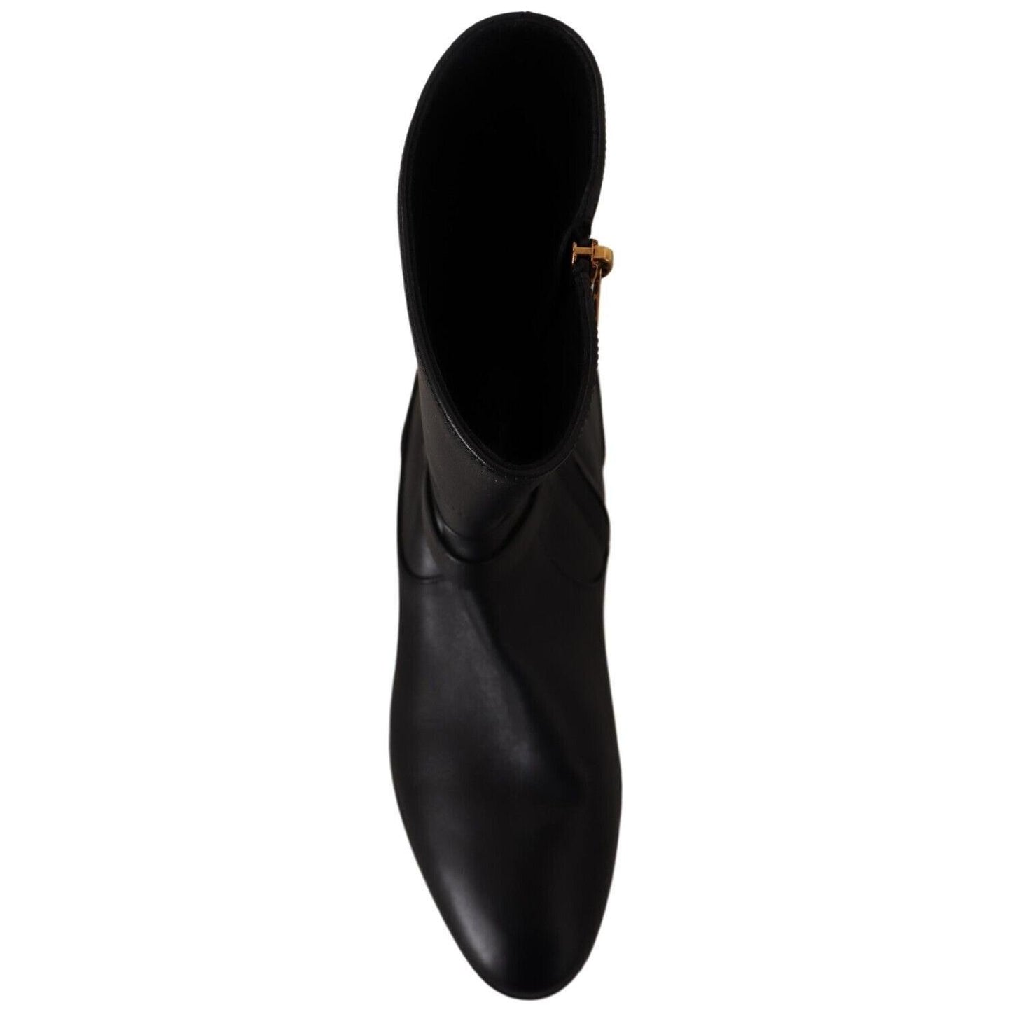 Dolce & Gabbana Elegant Leather Biker Boots Dolce & Gabbana Black