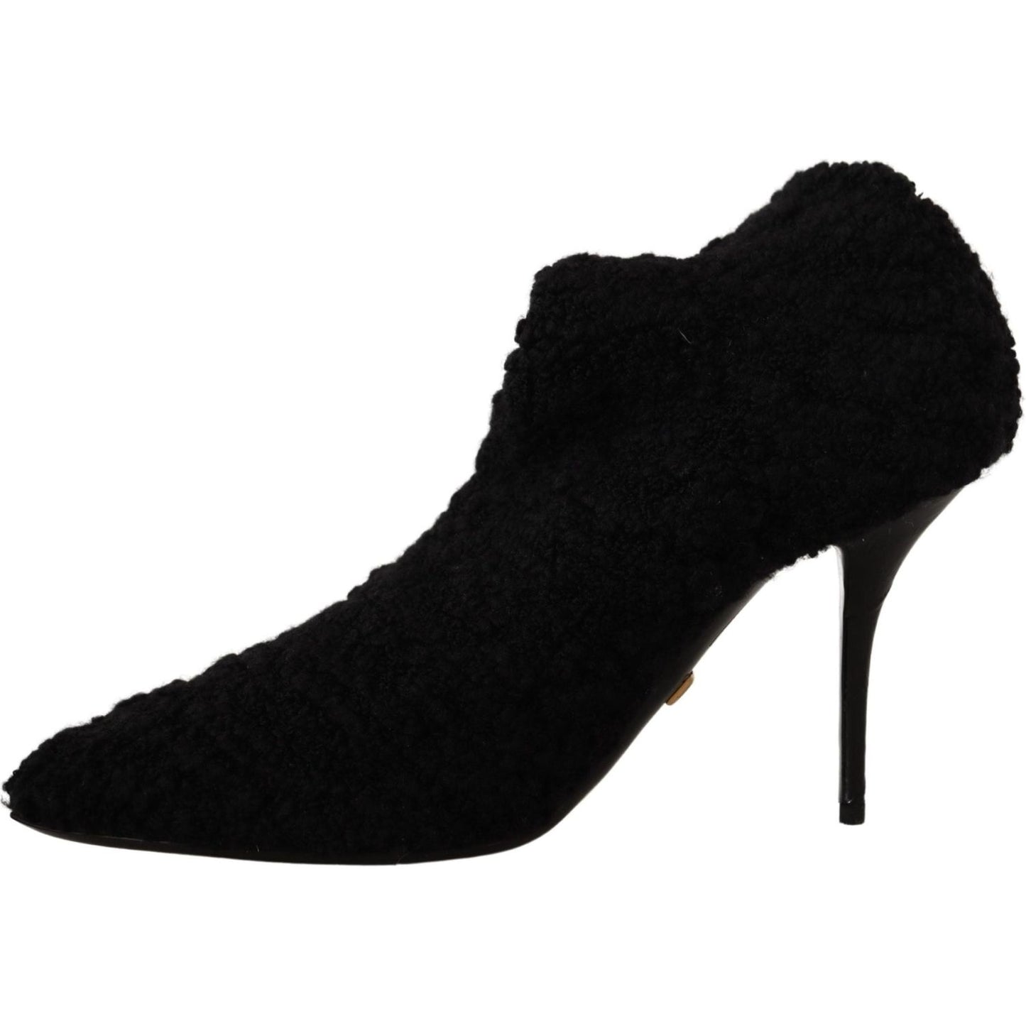 Dolce & Gabbana Elegant Black Mid-Calf Viscose Boots Dolce & Gabbana Black