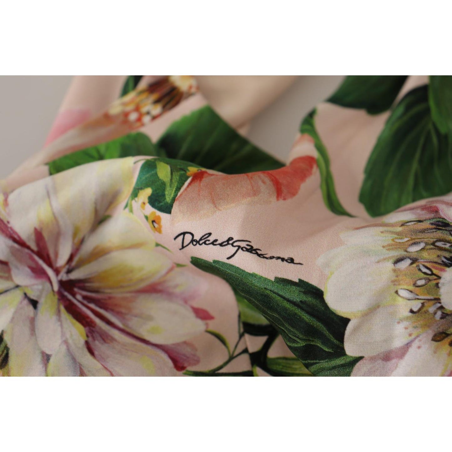 Dolce & Gabbana Elegant Floral Silk Wrap Dress Dolce & Gabbana Rosy Brown