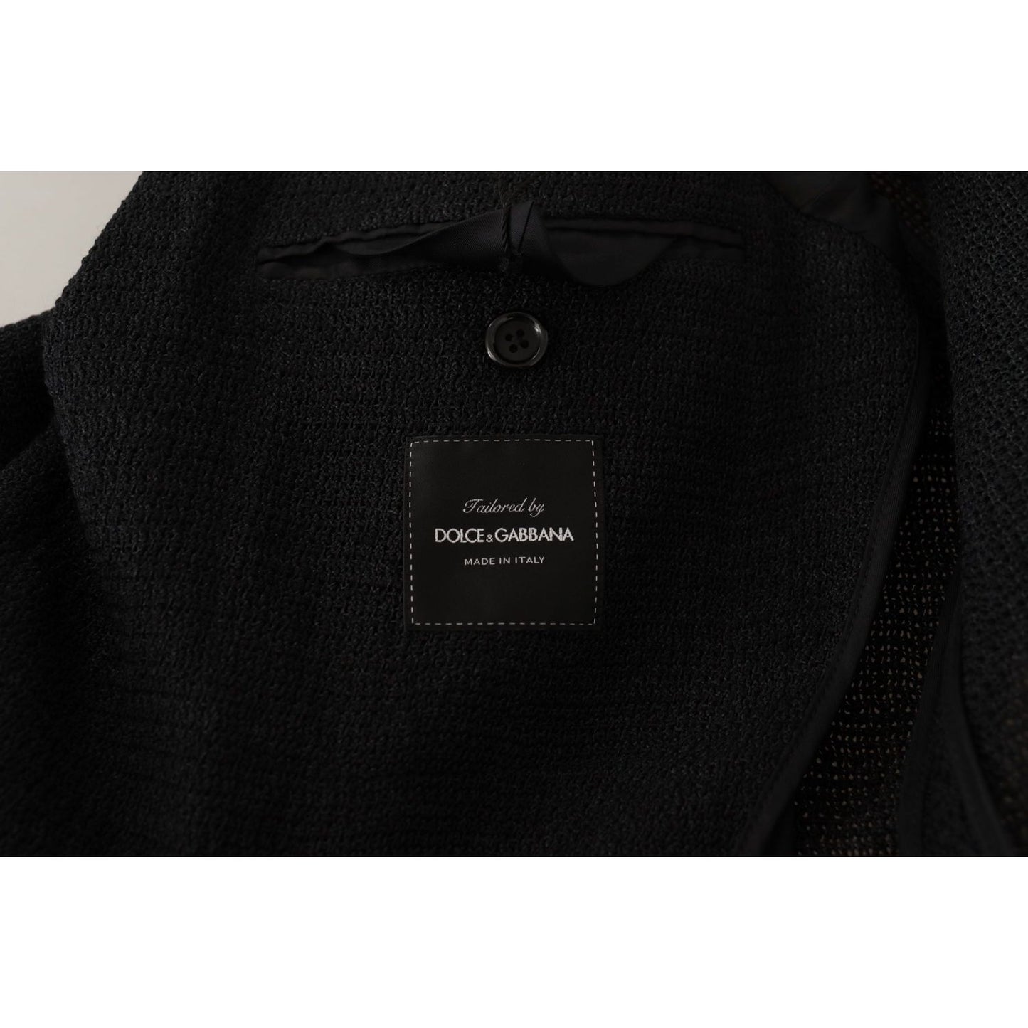 Dolce & Gabbana Black Single Breasted Coat Men Blazer Dolce & Gabbana