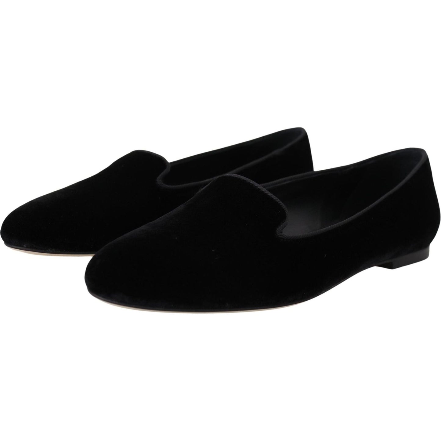 Dolce & Gabbana Elegant Black Silk-Blend Loafers Dolce & Gabbana Black