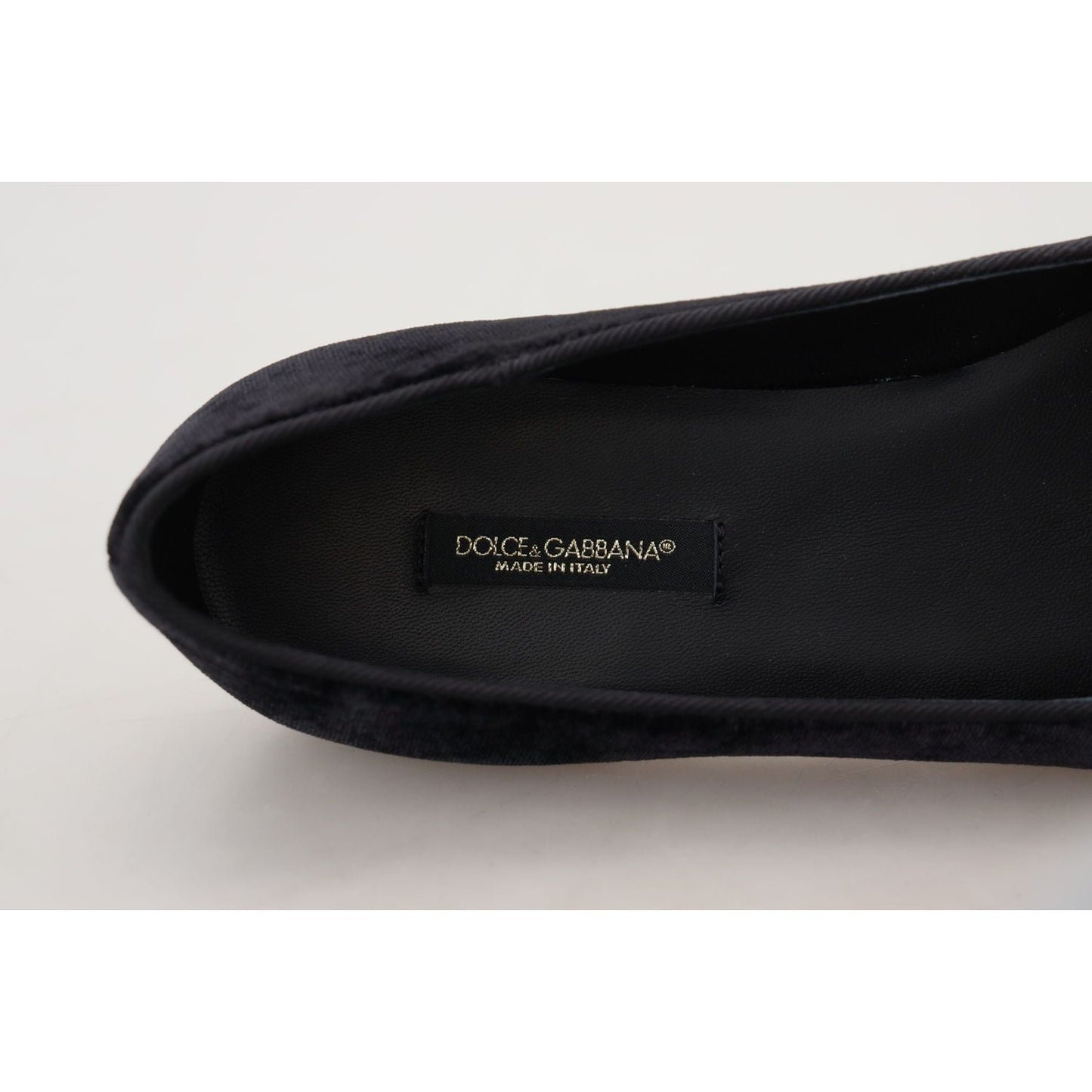 Dolce & Gabbana Elegant Black Silk-Blend Loafers Dolce & Gabbana Black