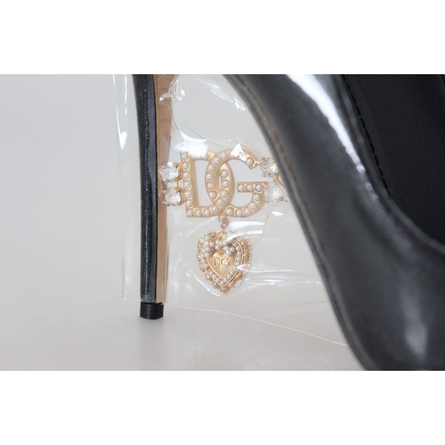 Dolce & Gabbana Elegant Black Gold Detail Heels Pumps Dolce & Gabbana Dark Slate Gray