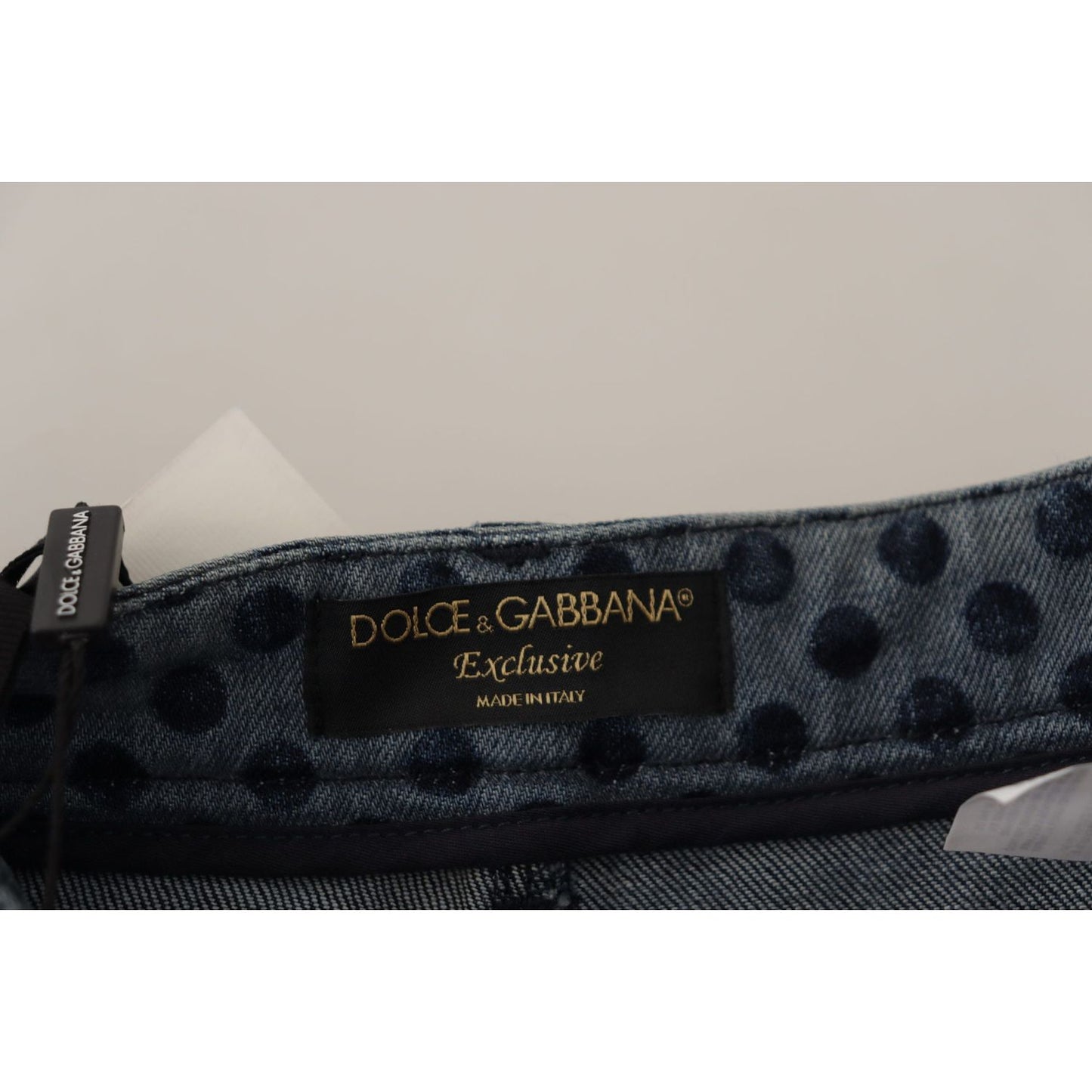 Dolce & Gabbana Elegant Floral High Waist Skinny Jeans Dolce & Gabbana Dark Slate Gray