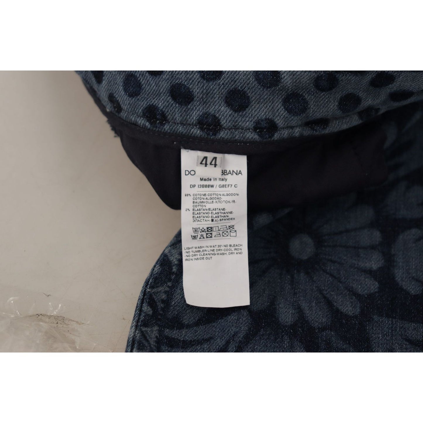 Dolce & Gabbana Elegant Floral High Waist Skinny Jeans Dolce & Gabbana Dark Slate Gray