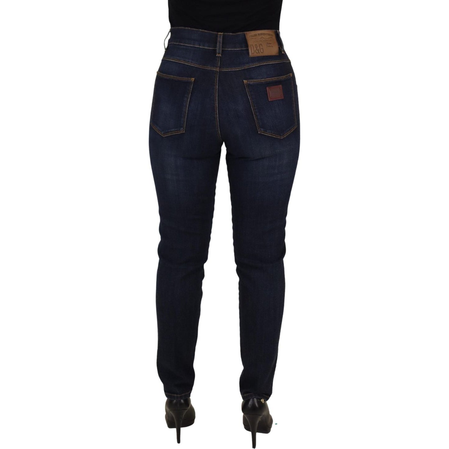 Dolce & Gabbana Elevate Your Denim Game with High Waist Skinny Jeans Dolce & Gabbana Black