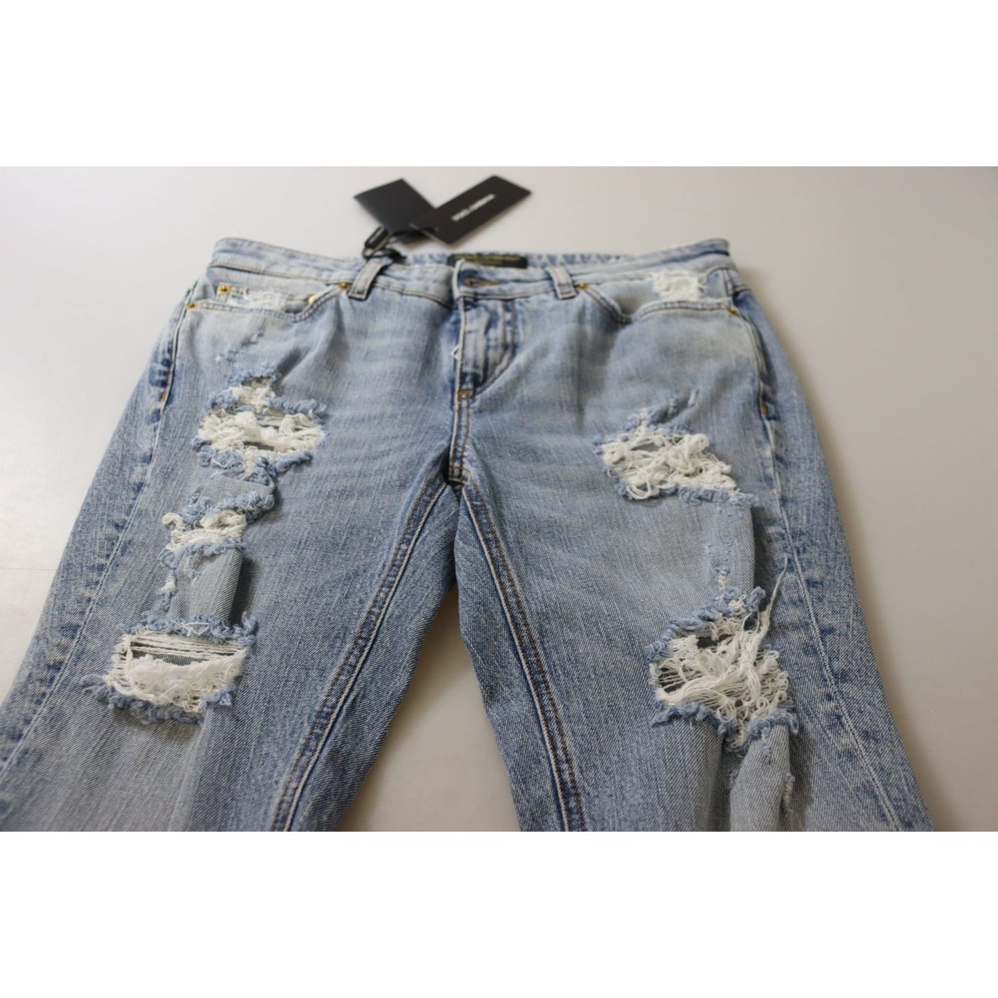 Dolce & Gabbana Elegant Skinny Fit Denim for Sophisticated Style Dolce & Gabbana Light Slate Gray