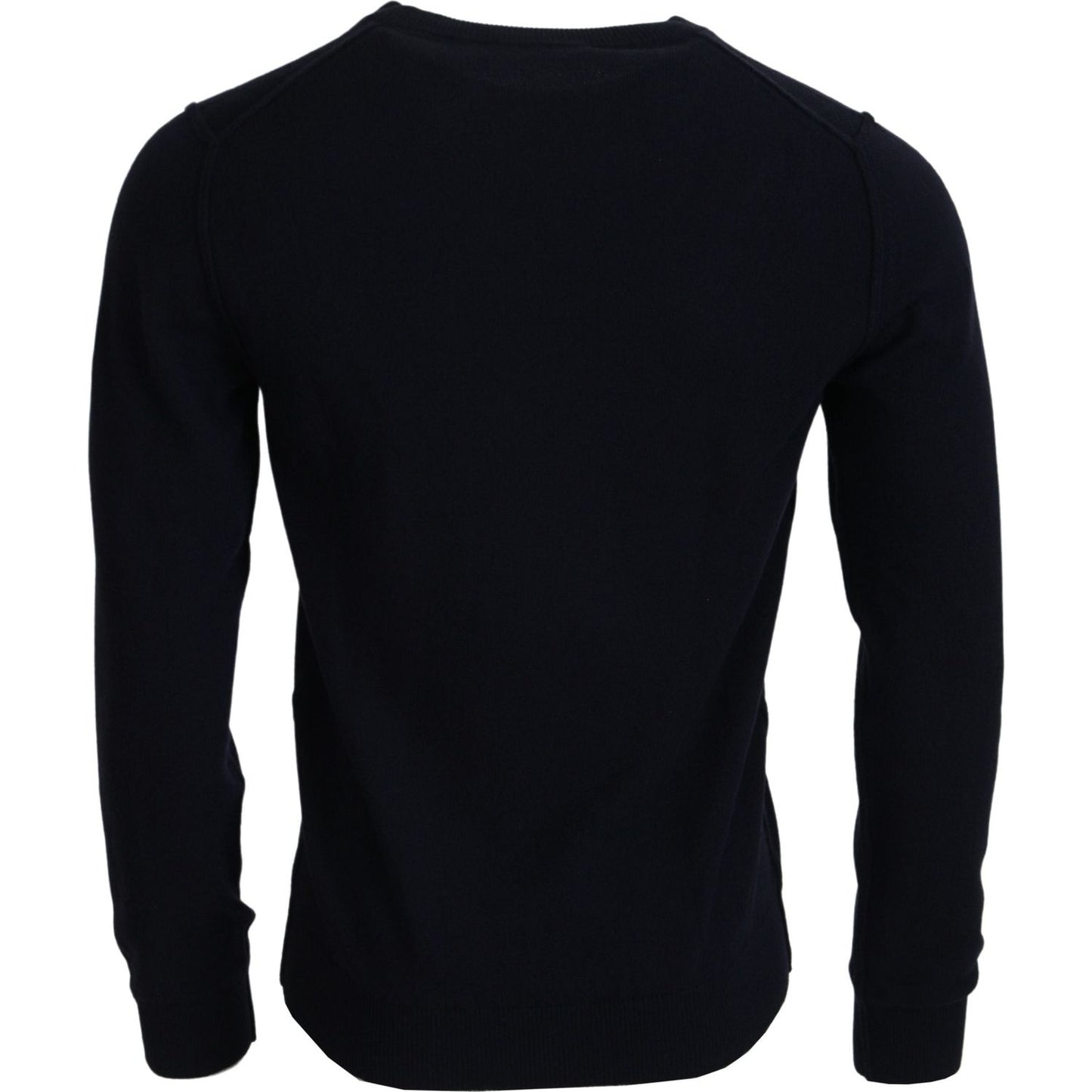 Dolce & Gabbana Elegant Blue Cashmere Pullover Sweater Dolce & Gabbana Black