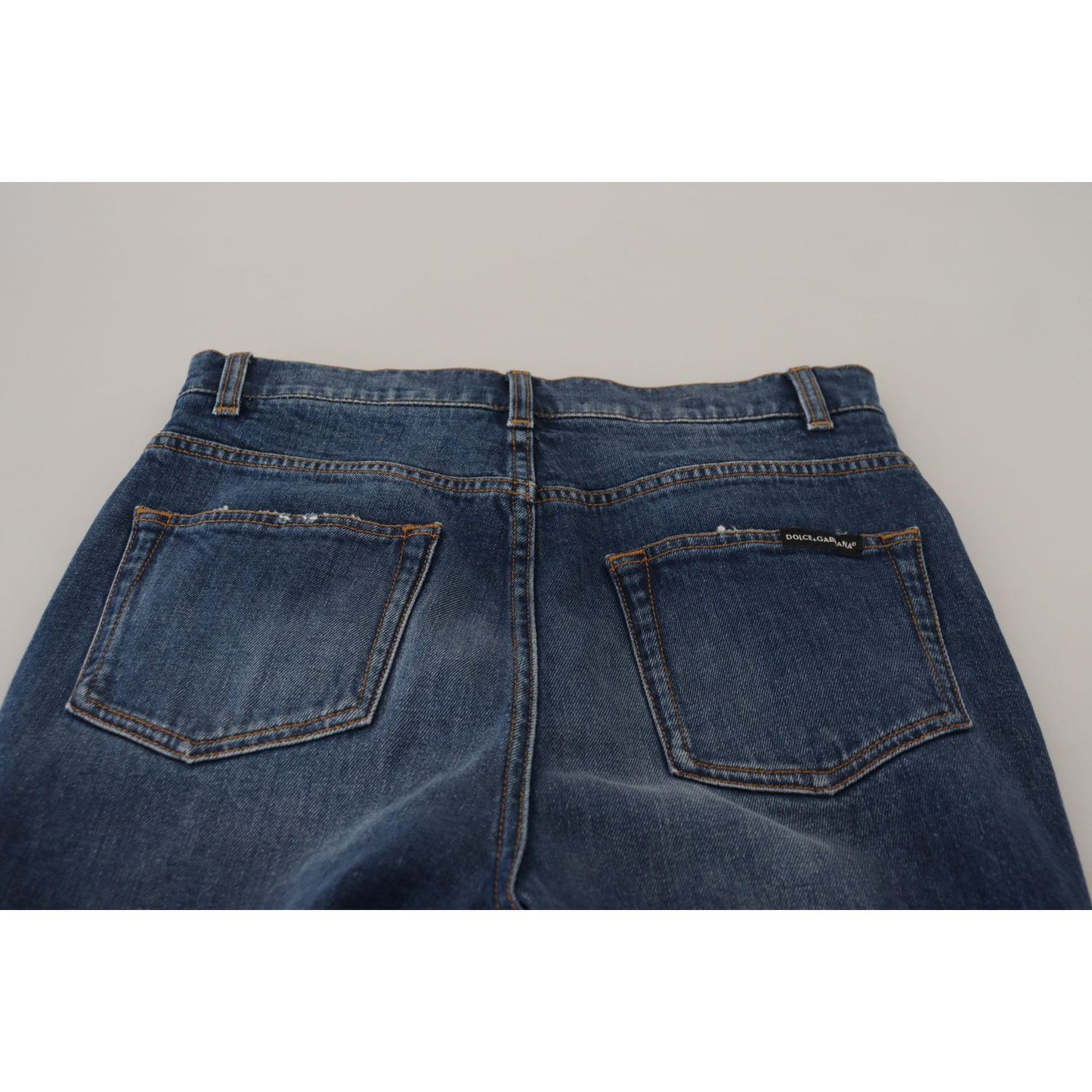 Dolce & Gabbana Elegant Blue Denim Pants - Tailored Fit Dolce & Gabbana Gray