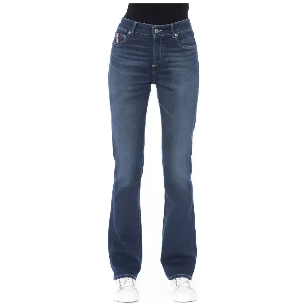 Baldinini Trend Blue Cotton Women Jeans Baldinini Trend Dark Slate Gray