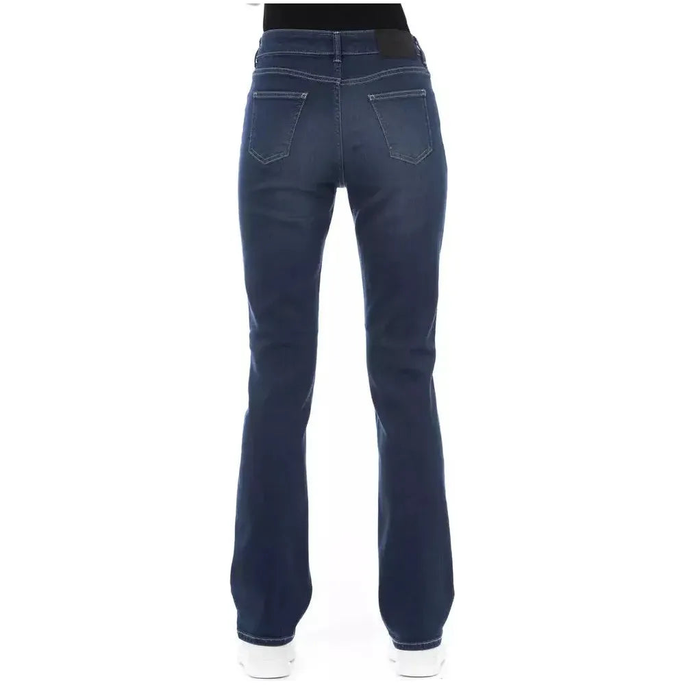 Baldinini Trend Blue Cotton Women Jeans Baldinini Trend Dark Slate Gray