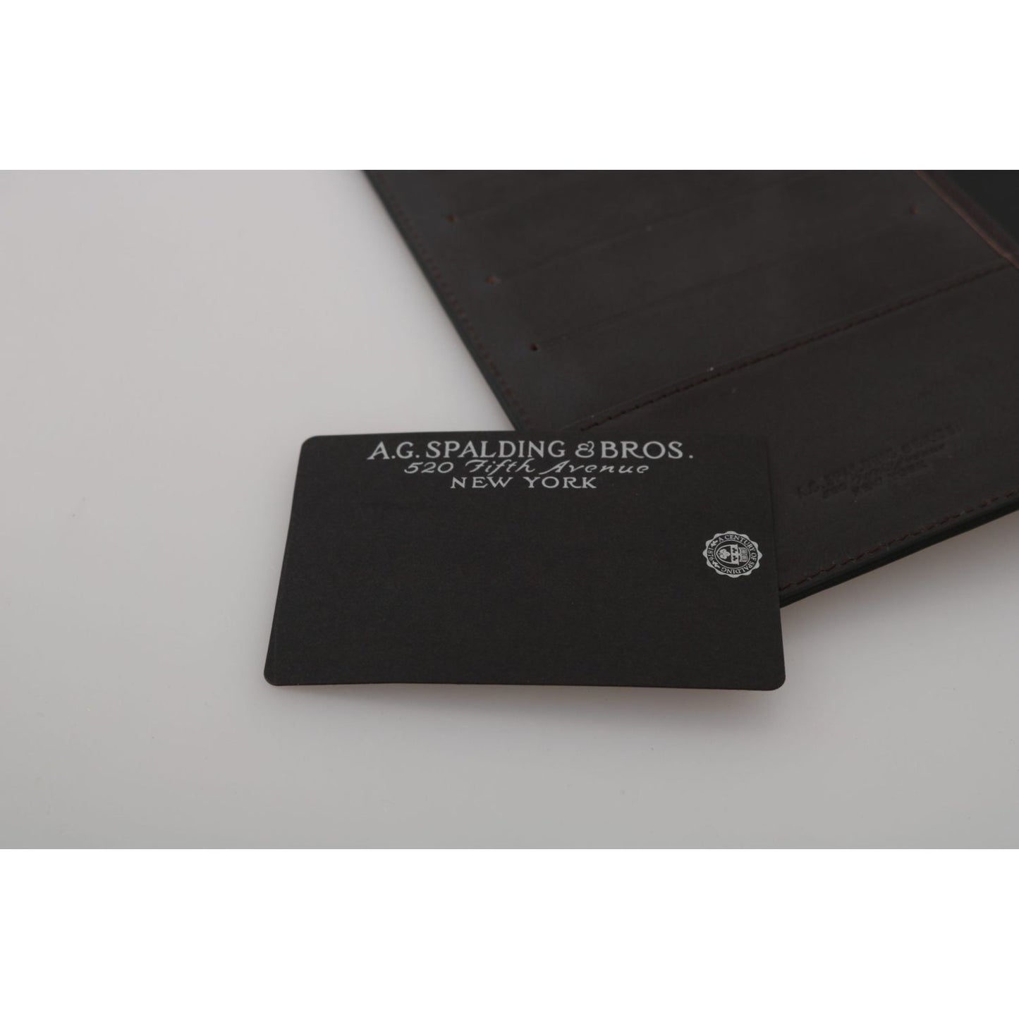 A.G. Spalding & Bros Elegant Leather Passport Wallet - Sleek Travel Essential A.G. Spalding & Bros Gray