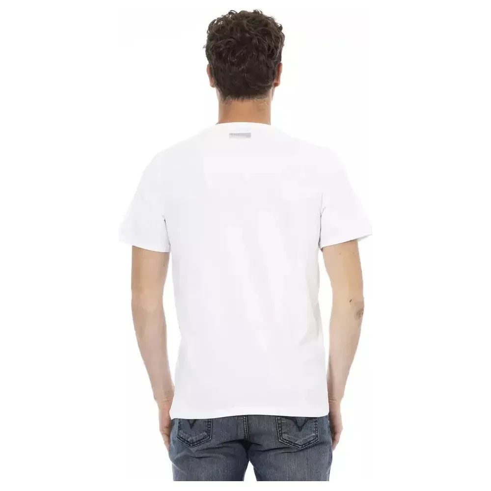 Bikkembergs White Cotton Men's T-Shirt Bikkembergs Dark Slate Gray